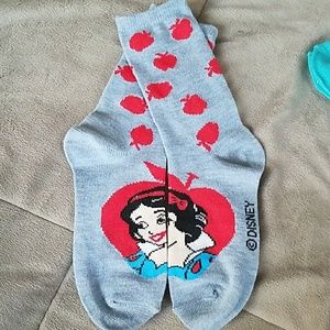 Snow white princess socks red blue